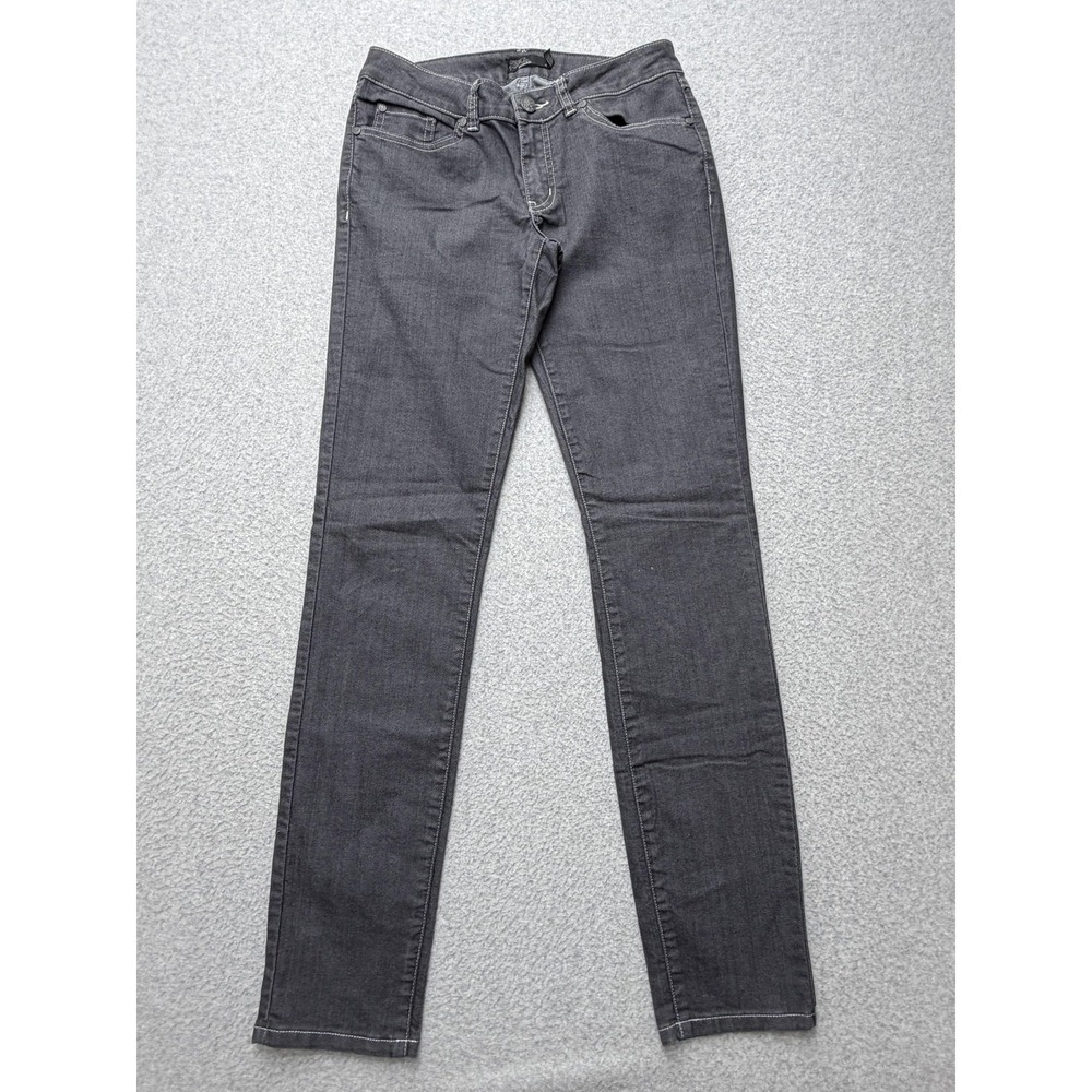 PrAna Jeans Womens 4 Gray Charcoal Wash Mid Rise Skinny Stretch 28x31 Denim